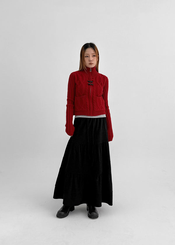 Hendem Duffle Cable Knit Zip-up