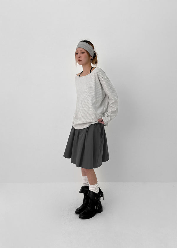 Jimben Cotton Basic Midi Skirt