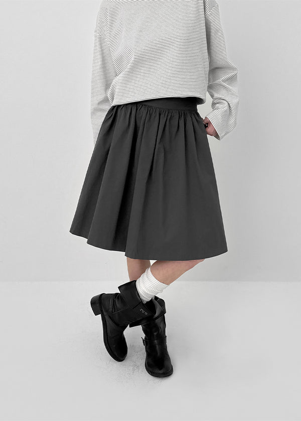 Jimben Cotton Basic Midi Skirt