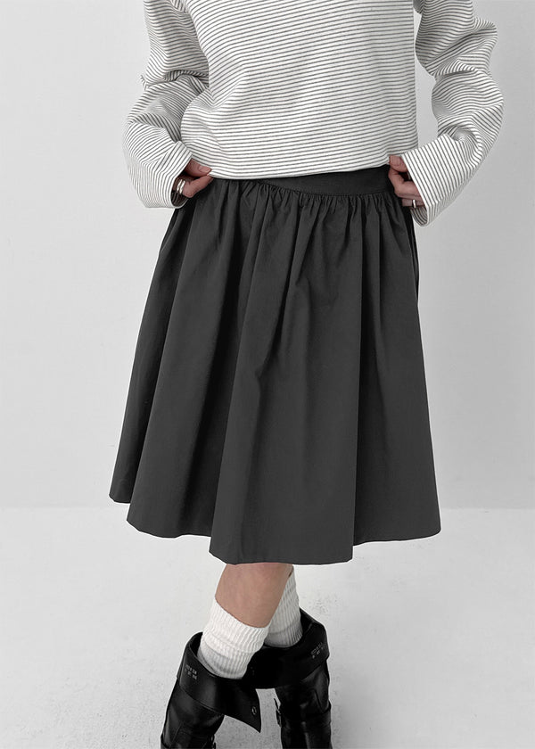Jimben Cotton Basic Midi Skirt