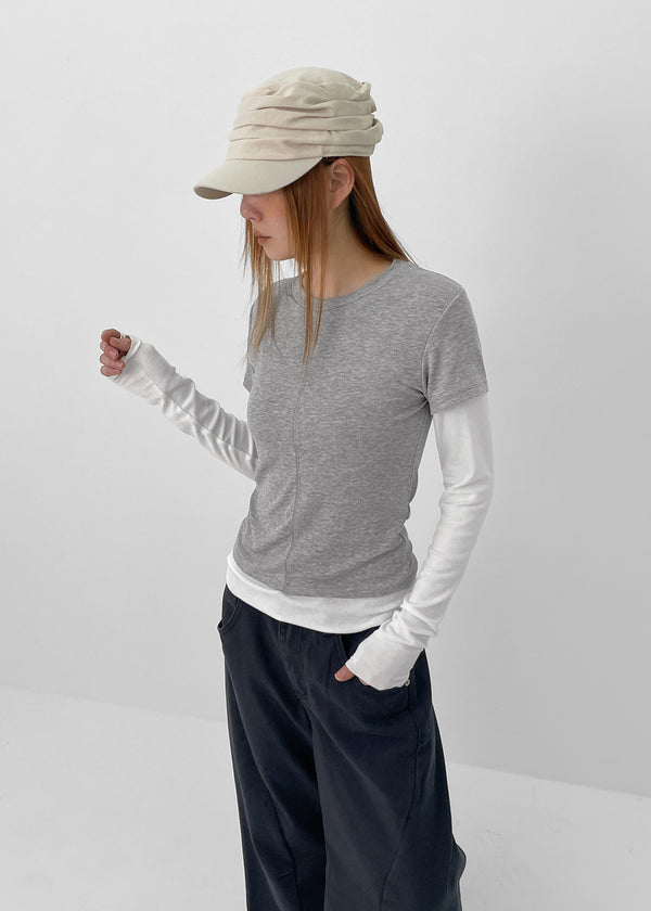 Teti Short-sleeved Layered Long-sleeved T-shirt