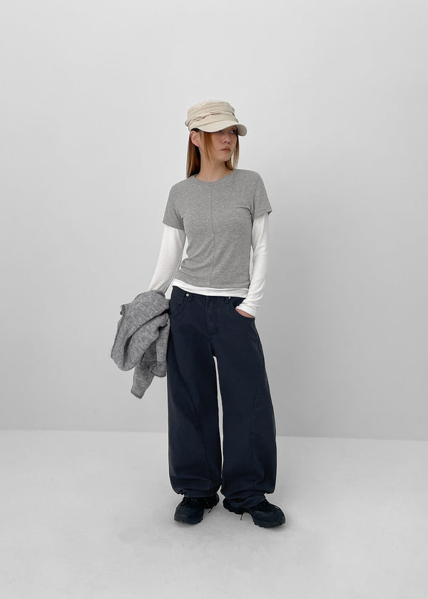 Teti Short-sleeved Layered Long-sleeved T-shirt