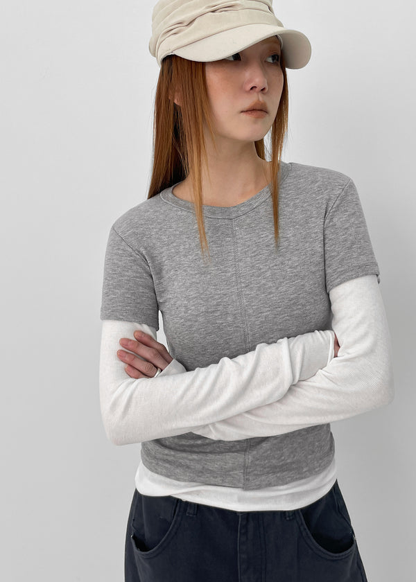 Teti Short-sleeved Layered Long-sleeved T-shirt