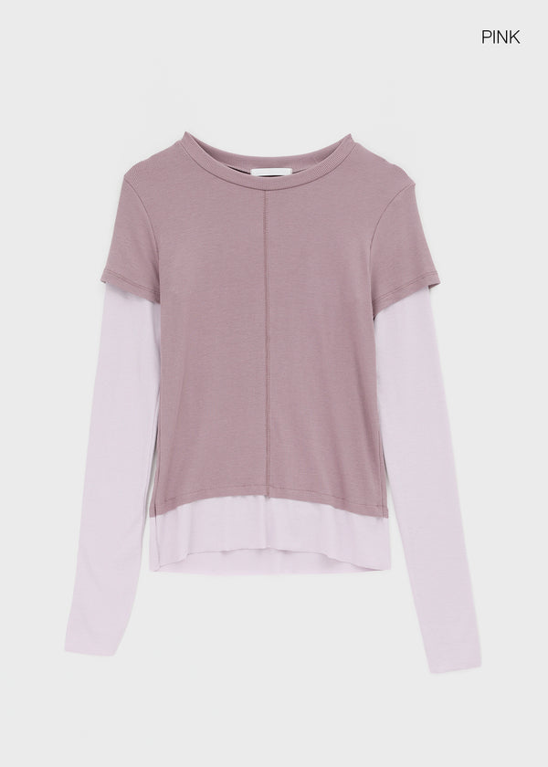 Teti Short-sleeved Layered Long-sleeved T-shirt