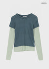Teti Short-sleeved Layered Long-sleeved T-shirt