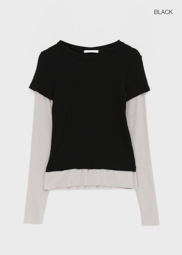 Teti Short-sleeved Layered Long-sleeved T-shirt