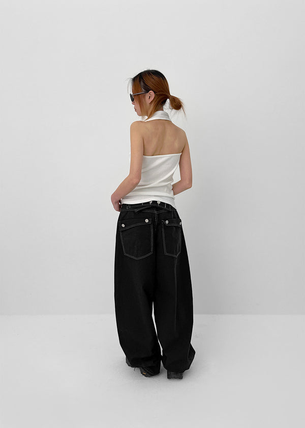Louise Bijou Balloon Wide Cotton Pants