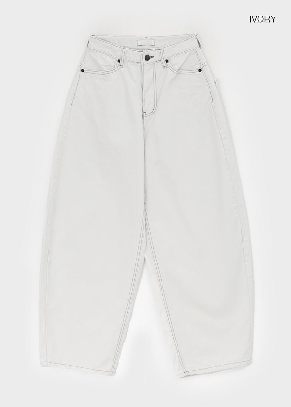 Louise Bijou Balloon Wide Cotton Pants
