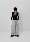 (UNISEX) Rotun Cargo Wide Banding Pants