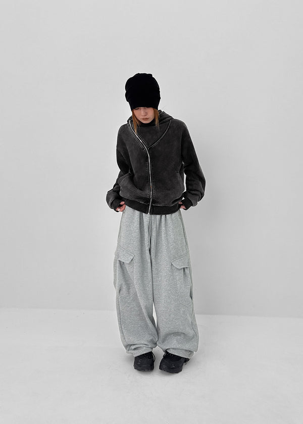 (UNISEX) Rotun Cargo Wide Banding Pants