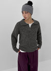 Yelper Wool Open Collar Knit