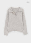 Yelper Wool Open Collar Knit