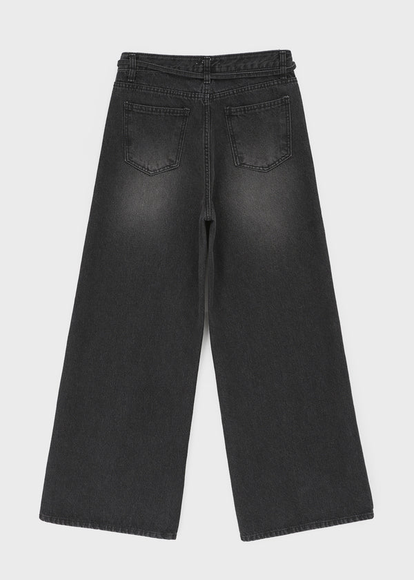 Cloud Strap Wide Denim Pants