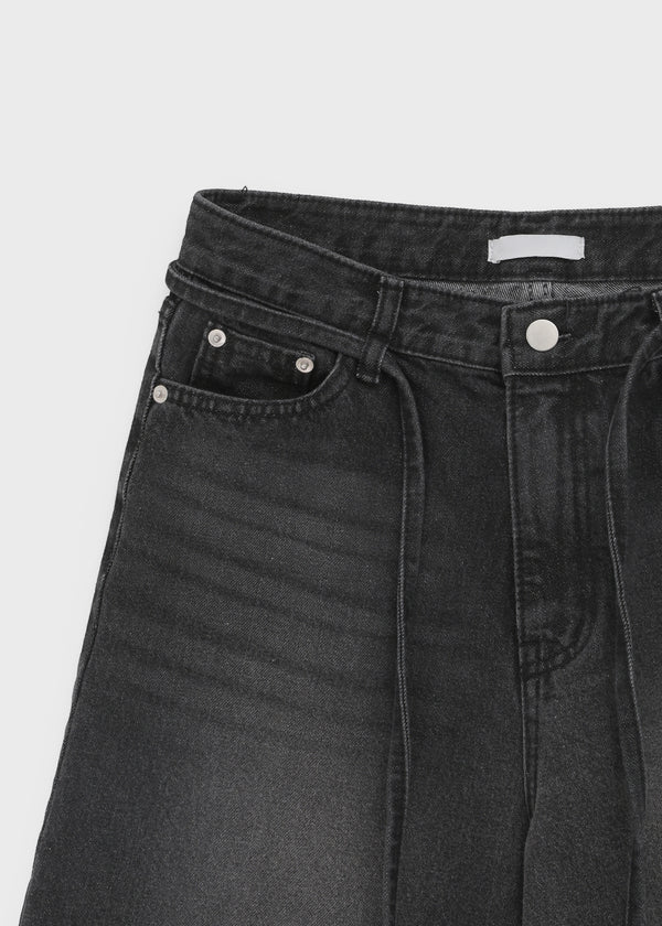 Cloud Strap Wide Denim Pants