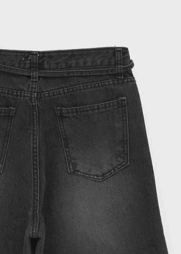 Cloud Strap Wide Denim Pants