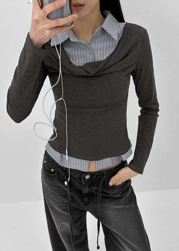 Shandle Drape Layered Shirt