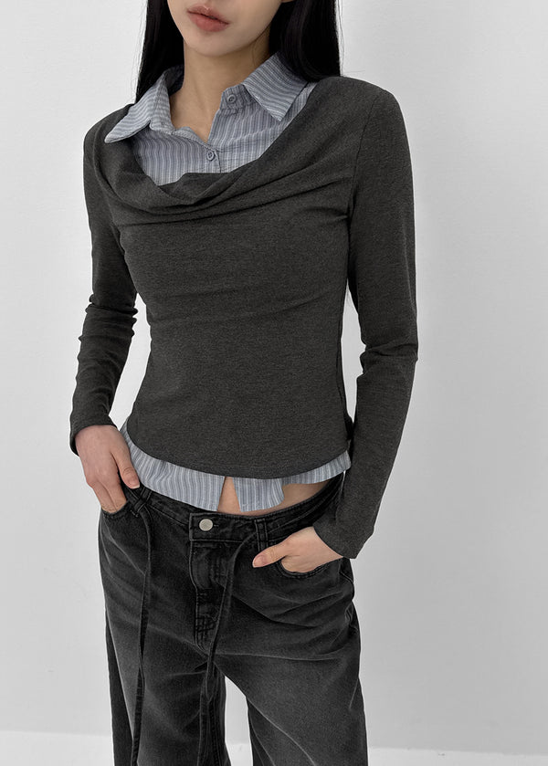 Shandle Drape Layered Shirt