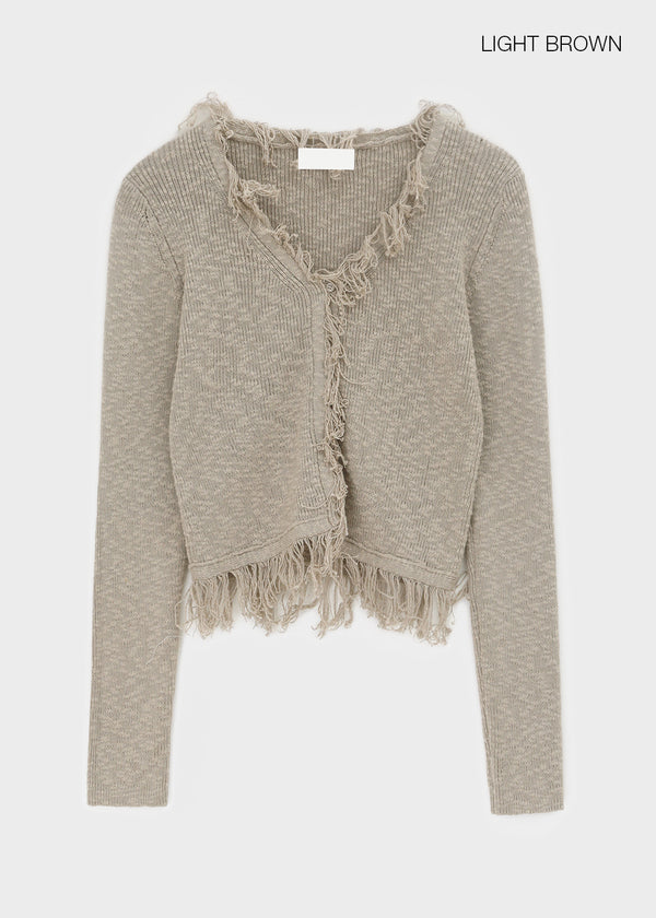 Le Tu V-neck Knit Cardigan