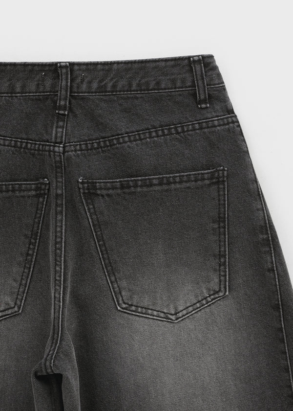 Funnuff Belt Balloon Wide Denim Pants