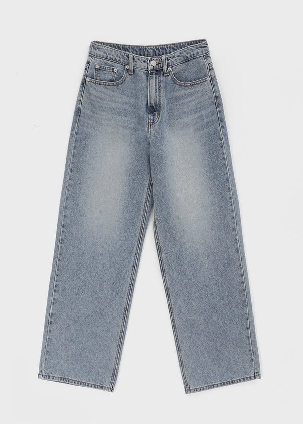 Shinrect Washed Straight Denim Pants