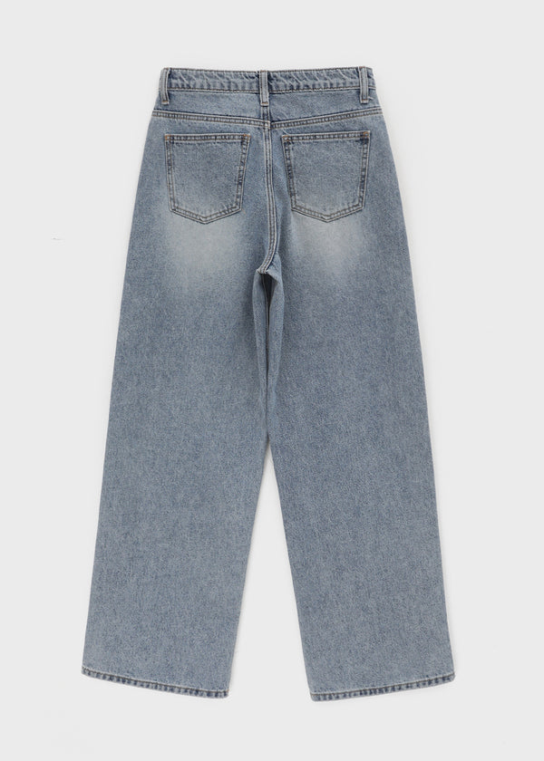 Shinrect Washed Straight Denim Pants
