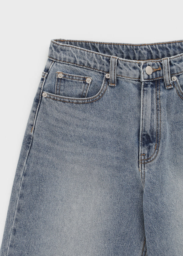 Shinrect Washed Straight Denim Pants