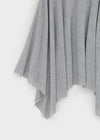 Celadi Folding Shirring Unbalanced Midi Skirt