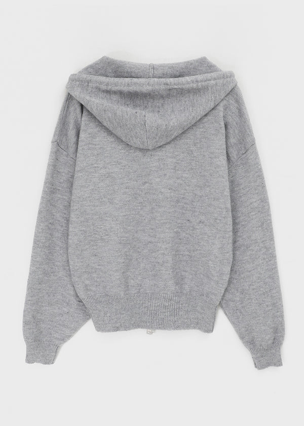 Hazel Two-way Knit Hooded Zip-up