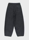 Deringt Non-fade Raw Balloon Denim Pants