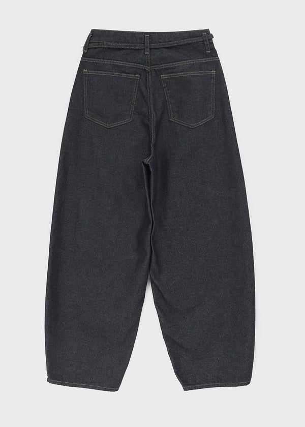 Deringt Non-fade Raw Balloon Denim Pants