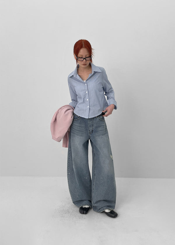 Chobus Stripe Slim Shirt