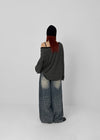 Gati Stripe Boat Neck Long Sleeve T-shirt