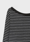 Gati Stripe Boat Neck Long Sleeve T-shirt