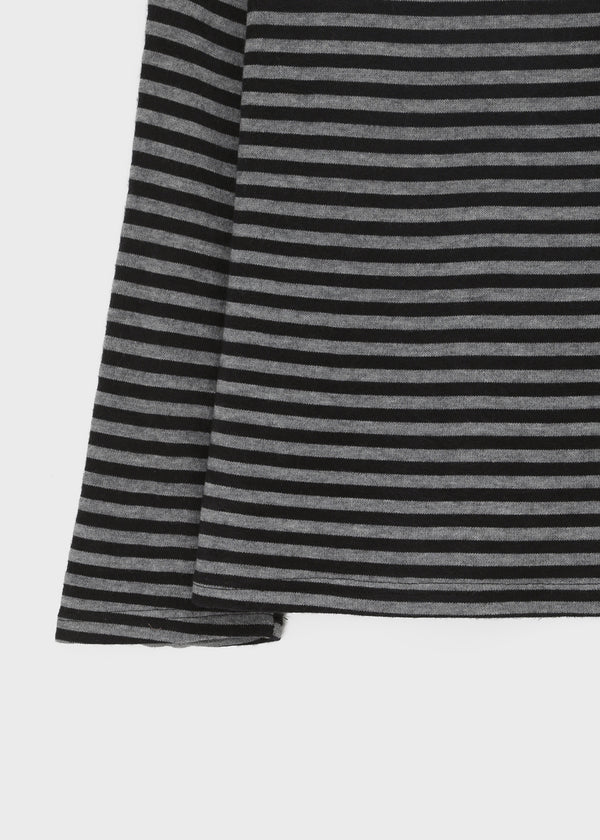 Gati Stripe Boat Neck Long Sleeve T-shirt
