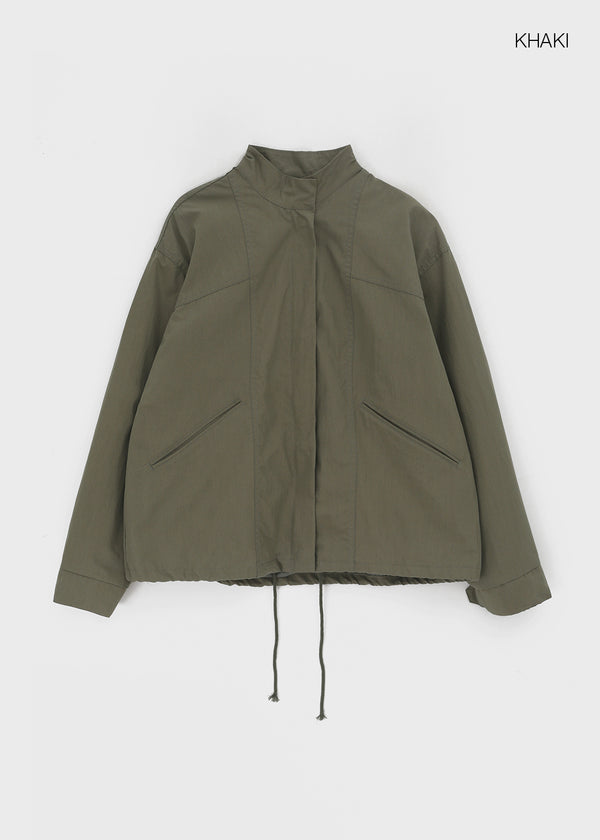 Shoulde High-neck Bomber Jacket