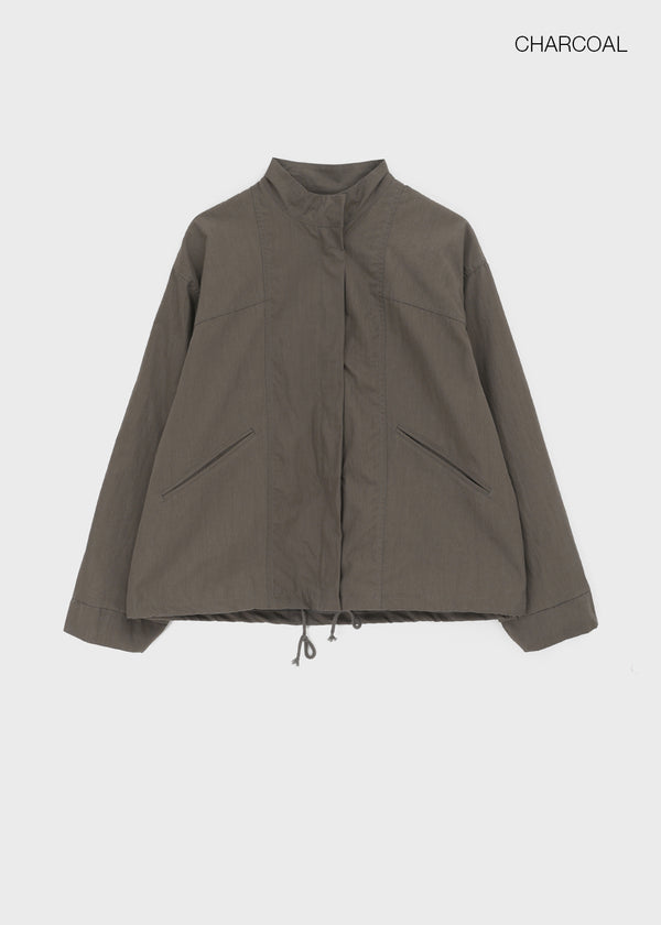 Shoulde High-neck Bomber Jacket