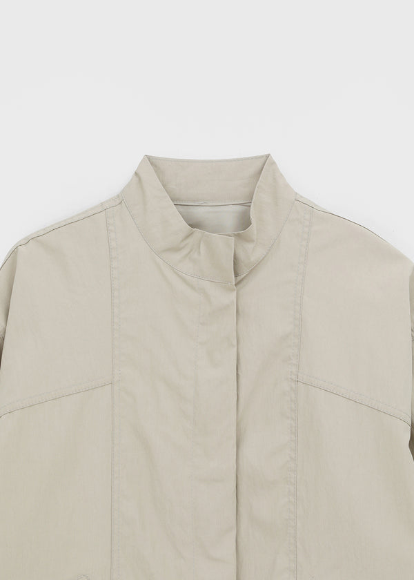 Shoulde High-neck Bomber Jacket