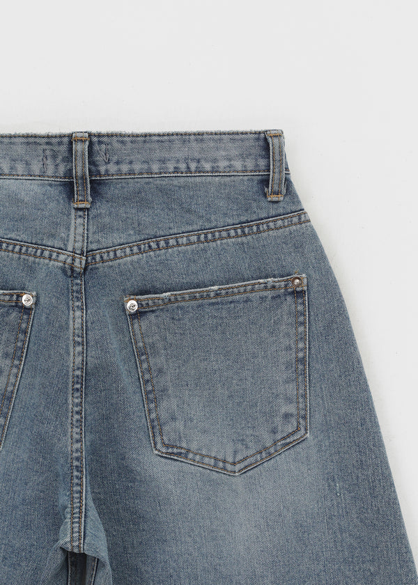 Hitni Studded Damage Balloon Denim Pants