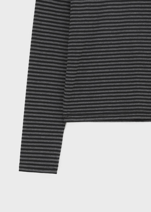 Toto Snap Button Stripe Long Sleeve T-shirt