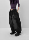 (UNISEX) Recoop Wide Balloon Banding Denim Pants