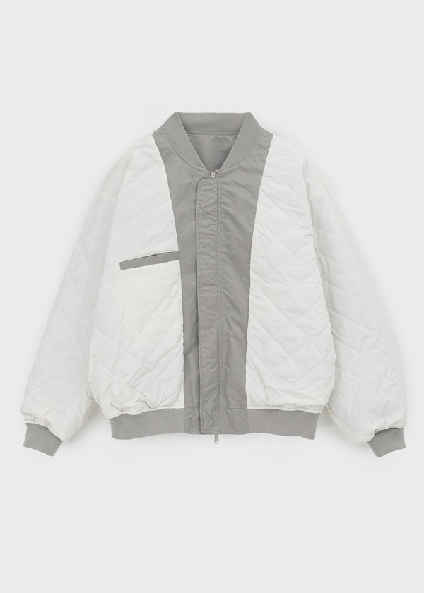 (UNISEX) Vinal Quilted Two-way Flight Jacket