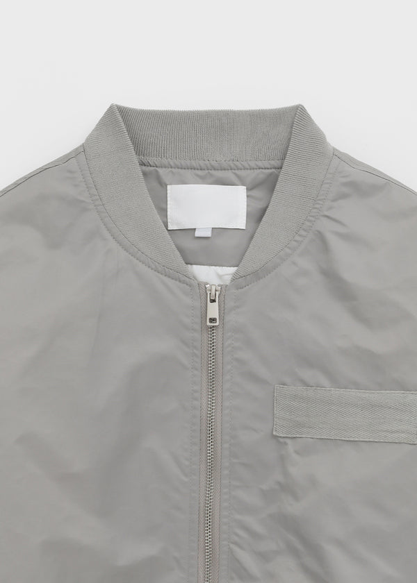 (UNISEX) Vinal Quilted Two-way Flight Jacket