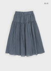 Nerdty Check Flare Long Skirt