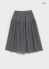 Nerdty Check Flare Long Skirt