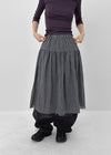 Nerdty Check Flare Long Skirt