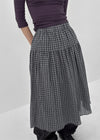 Nerdty Check Flare Long Skirt