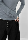 Bernal Sleeve Button Tencel Long Sleeve Tee