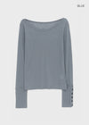 Bernal Sleeve Button Tencel Long Sleeve Tee