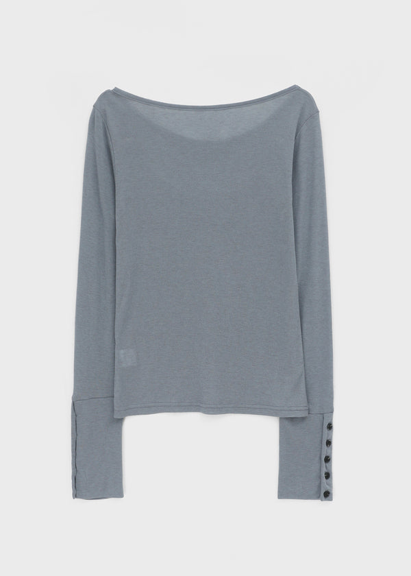 Bernal Sleeve Button Tencel Long Sleeve Tee