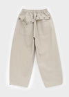 Rolleng Back Button Wide Two-way Banding Pants